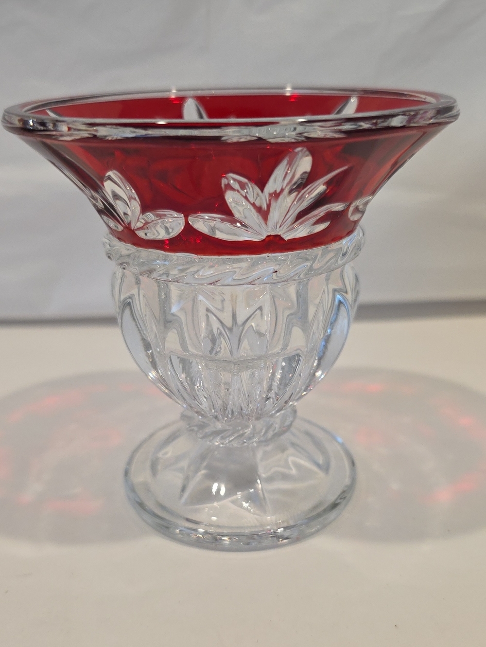Vintage cut-to-clear crystal votive/taper candle